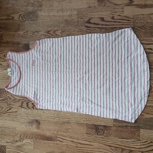 (XS) Roxy Striped Lightweight Casual Tunic Top Beachwear Bohemian Cottagecore